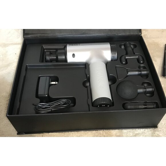 TruMedic truRelief Impact Therapy Device 5 Massage Heads Quiet Motor 4 Speeds - Picture 5 of 5